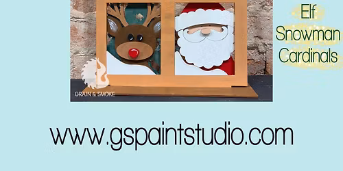 Paint a Holiday Window Shelf Sitter! 4 options!