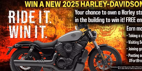 Fort Bragg Harley's Annual Bike Giveaway!