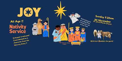 All Age Nativity service 9.30am Sunday 30th November 2025