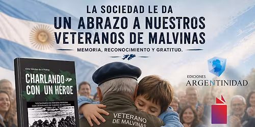 El abrazo a los Veteranos de Malvinas en la Feria del Libro
