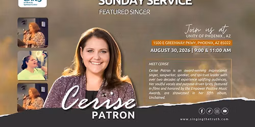 Cerise Patron shares Music at Unity of Phoenix , AZ