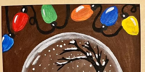 Big Kids Snow Globe Paint Class! \u2603\ufe0f 