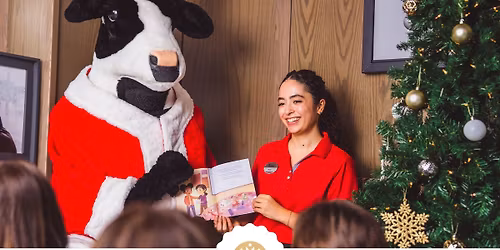 Story time with Santa Cow and Elf Cow
