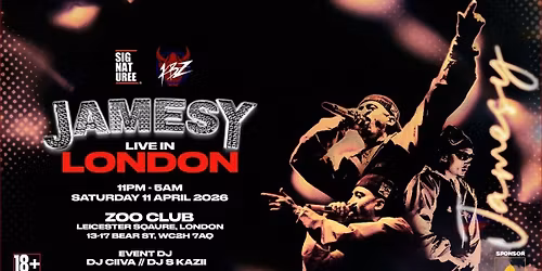 JAMESY TOUR 26 LONDON