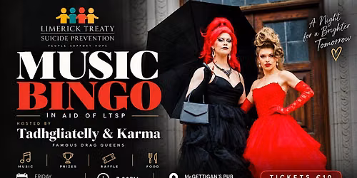 Music Bingo In aid of Limerick Treaty Suicide Prevention