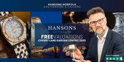 Diss FREE Valuation Day | Gold, Silver, Jewellery & Antiques Valuations | Cherry Lane Garden Centre
