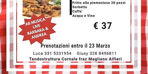 GRAN FRITTO MISTO ALLA PIEMONTESE CON INTRATTENIMENTO MUSICALE 