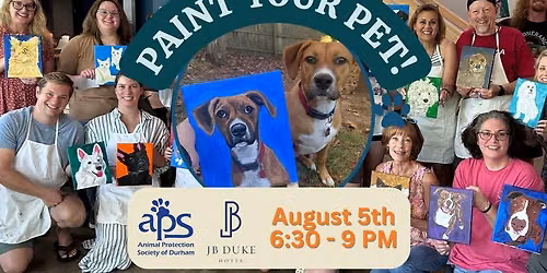 Paint Your Pet at JB Duke Hotel Benefitting the Animal Protection Society of Durham