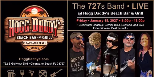 The 727s @ HoggDaddy's Beach Bar & Grill - 8p-11p (Clearwater Beach)