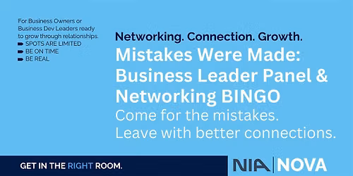 Mistakes Were Made: Arlington Business Leaders Networking Event
