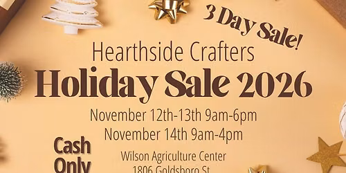 Hearthside Crafters Holiday Sale 2026