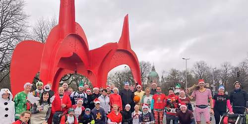 Engel Seba, Santa Cord & Santa Tobi Weihnachtslauf f\u00fcr den W\u00fcnschewagen