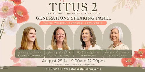 Coastal Women - Titus 2 Living Out the Gospel of Grace