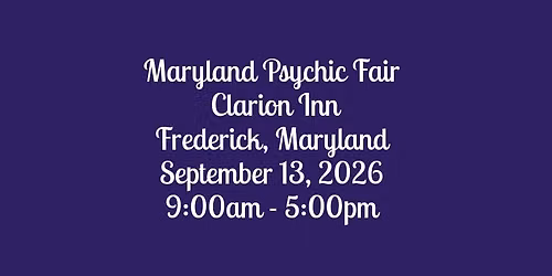 Maryland Psychic Fair - STREST, LLC (Approved Vendor)