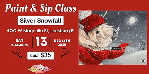 Sip & Paint Class- Silver Snowfall