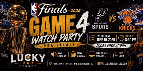 NBA FINALS GAME 4 WATCH PARTY at LUCKY BAR