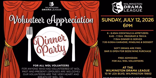 Wilmington Drama League Volunteer Appreciation Party