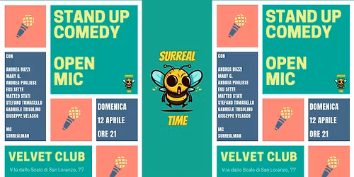 STAND UP COMEDY OPEN MIC @VELVET CLUB, SAN LORENZO