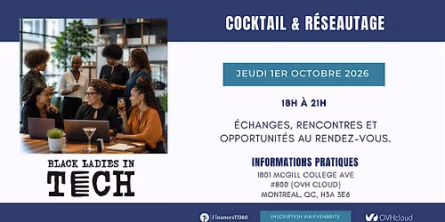 Cocktail r\u00e9seautage - Black Ladies in Tech