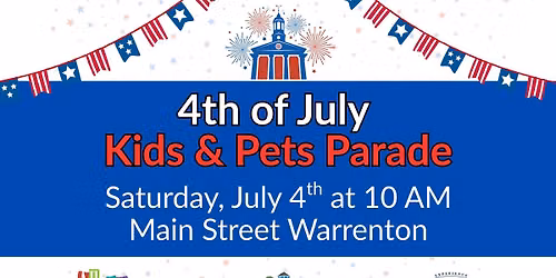 4th of July Kids & Pets Parade on Main St Warrenton