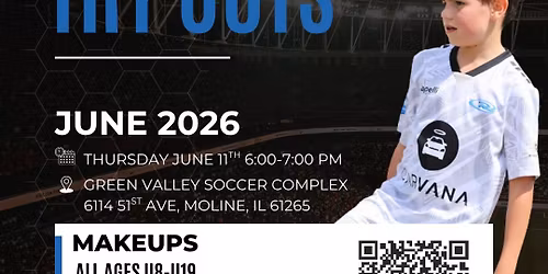 Tryouts - Makeups Boys & Girls All Ages U8-U19