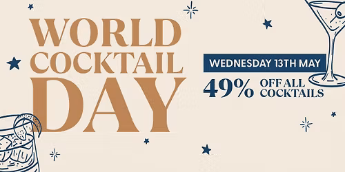 World Cocktail Day | 49% off Cocktails 5pm-7pm