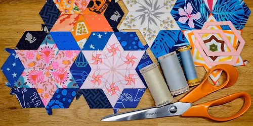 Scrap busting  with English paper piecing at Scrapspace.