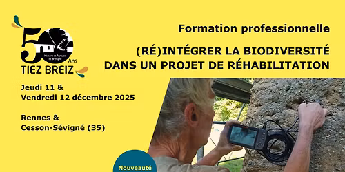 \ud83d\udc68\u200d\ud83c\udfeb Formation "(R\u00e9)int\u00e9grer la biodiversit\u00e9 dans un projet de r\u00e9habilitation" \u00e0 Rennes (35)