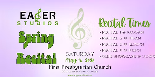 Spring 2026 "Greatest Hits" Recital & Showcase