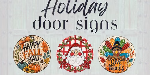 Holiday Door Signs at Art Academy