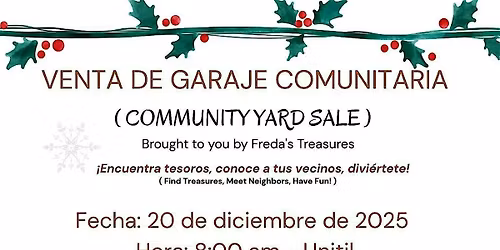 COMMUNITY YARD SALE