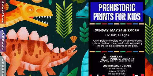 Prehistoric Prints for Kids (South Branch)