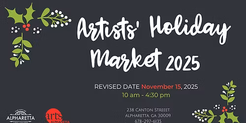 Artists Holiday Market - Revised Date Nov. 15