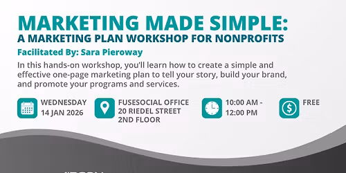 Marketing Made Simple: A Marketing Plan Workshop for Nonprofits
