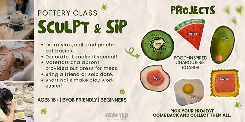 Sculpt & Sip: Ceramic Charcuterie Boards