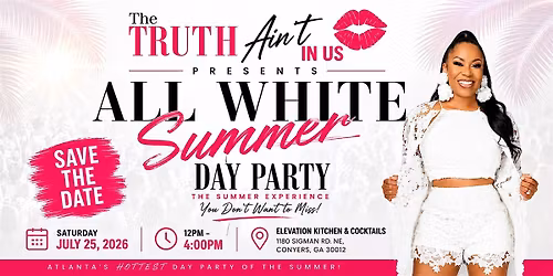 All White Summer Day Party @ Elevation Kitchen & Cocktails
