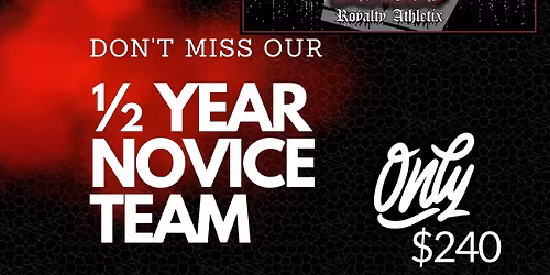 1\/2 Year Cheer Team - $60.00 a month or $240.00 Paid in full