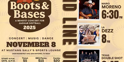 Mario Moreno live at Boots & Bases Benefit Concert for Jaguar Softball