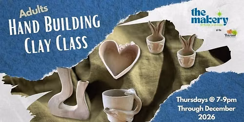 Adult Hand-Building Pottery Clay Class