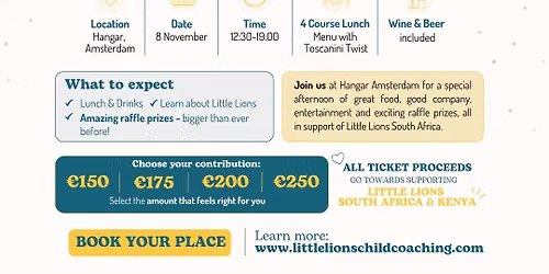 Little Lions Fundraiser Lunch at Hangar Amsterdam