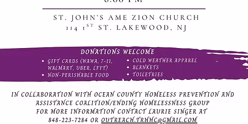 Ocean County Homeless Persons Memorial Service 