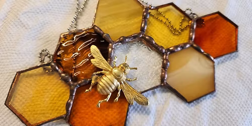 Stained Glass Honeycomb at Woodfeather Farm Tasting Room