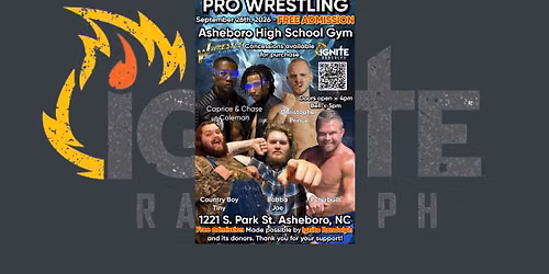 Ignite Randolph 2026 - Professional Wrestling at AHS