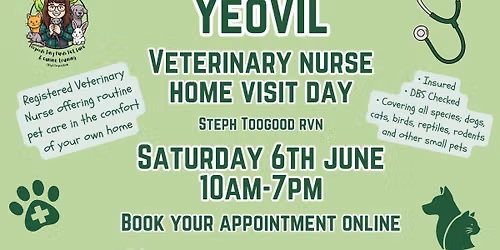YEOVIL Vet Nurse home visit day 
