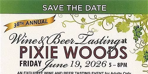 38TH Annual Pixie Woods Wine & Beer Tasting