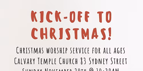 Kick-Off to Christmas!