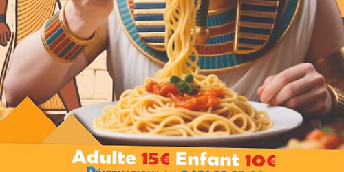 Ap\u00e9ro des Pharaons + repas spaghettis