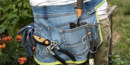 Atelier de couture up-cycling : tablier de jardinage multifonction