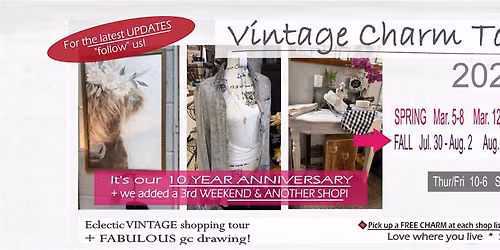Vintage CHARM Tour - FALL 2026 - Weekend TWO