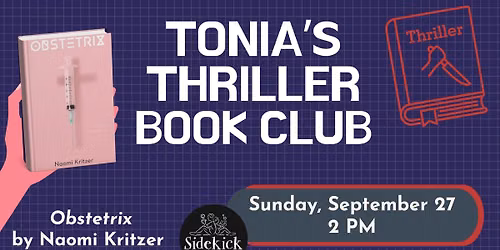 Tonia's Thriller Book Club - Obstetrix by Naomi Kritzer